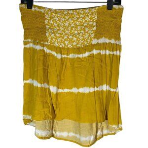 Pretty rebellious shirt sleeveless flowers strips high low large rayon READ